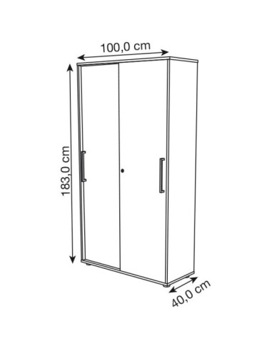 Schiebetürenschrank weiss/weiss 4 Fachböden