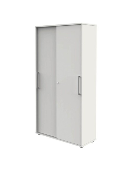 Schiebetürenschrank weiss/weiss 4 Fachböden