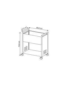 Hängemappenwagen 1-reihig ch/si 660x375x730 Artline 2