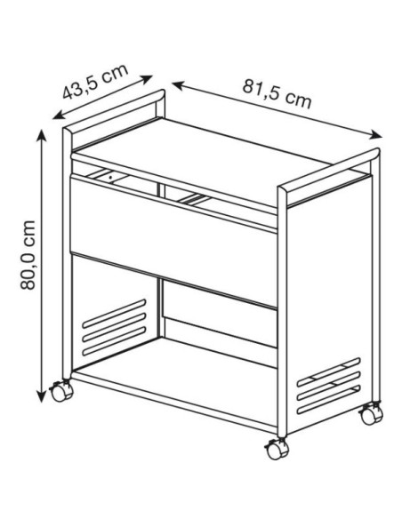 Hängemappenwagen für Hängemappen und Ordner