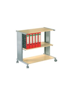 Bürowagen Pragma buche/silber 76 x 42 x 72,5 cm