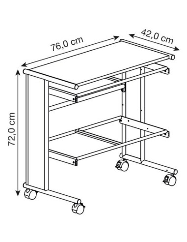 Hängemappenwagen buche/silber