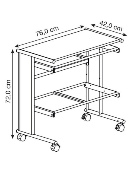 Hängemappenwagen buche/silber