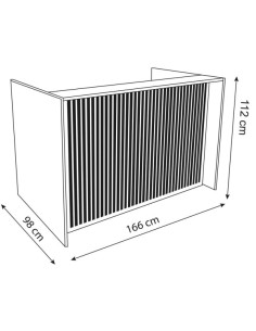 Empfangstheke Marino up & down für 1 Person, eiche 166,0 x 98,0 x 112,0 cm 2