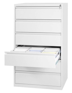 Wolfstahl Karteischrank stahl 6 Schubladen 76 x 62 x 132 cm reinweiss 2