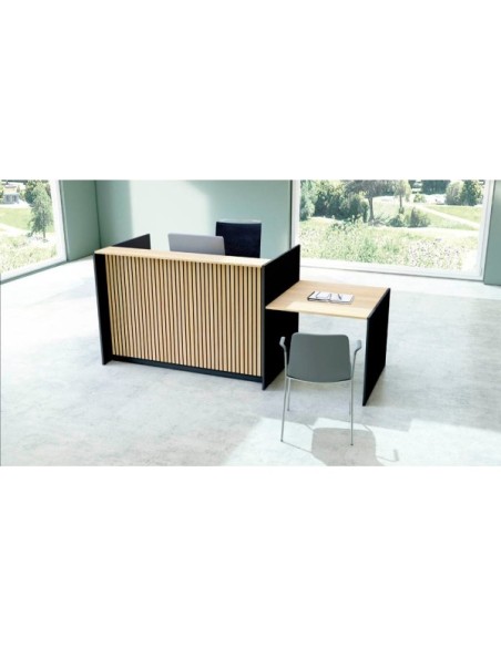 Empfangstheke Marino up & down für 2 Personen, eiche 253,0 x 98,0 x 112,0 cm