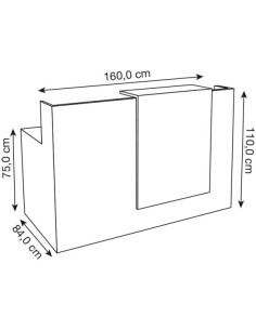 SYDNEY Empfangstheke weiss/grau 2