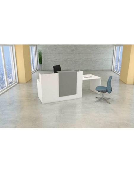 SYDNEY Empfangstheke weiss/grau