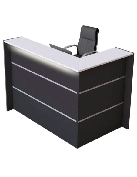 Empfangstheke BARI grau/weiss