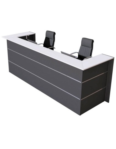 Empfangstheke BARI grau/weiss