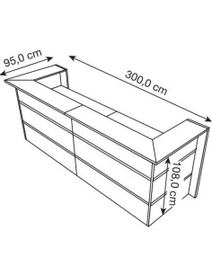 Empfangstheke BARI grau/weiss 2
