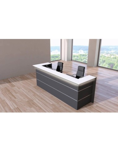 Empfangstheke BARI grau/weiss