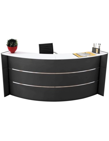 Empfangstheke BARI grau/weiss