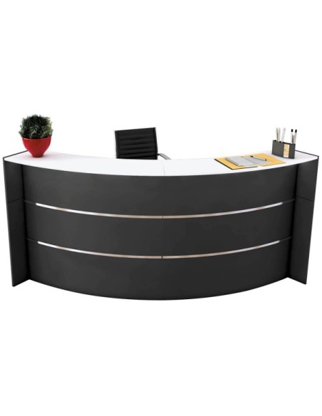 Empfangstheke BARI grau/weiss