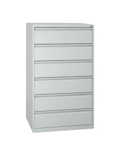 Wolfstahl Karteischrank stahl 6 Schubladen 76 x 62 x 132 cm lichtgrau 2