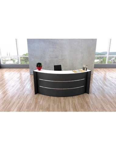 Empfangstheke BARI grau/weiss