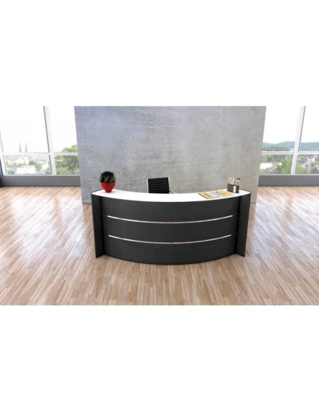 Empfangstheke BARI grau/weiss