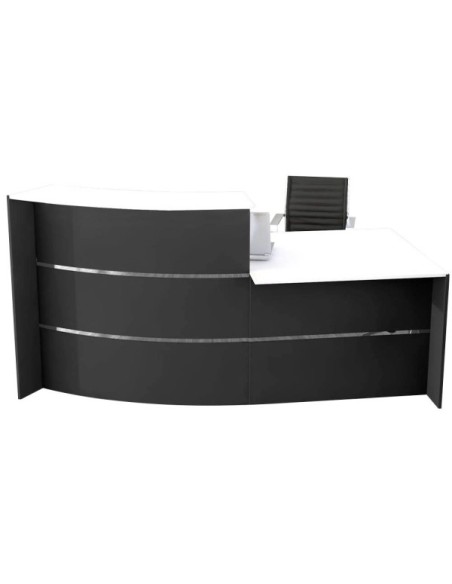 Empfangstheke BARI grau/weiss