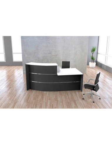 Empfangstheke BARI grau/weiss