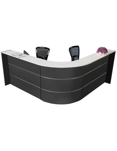 Empfangstheke BARI grau/weiss