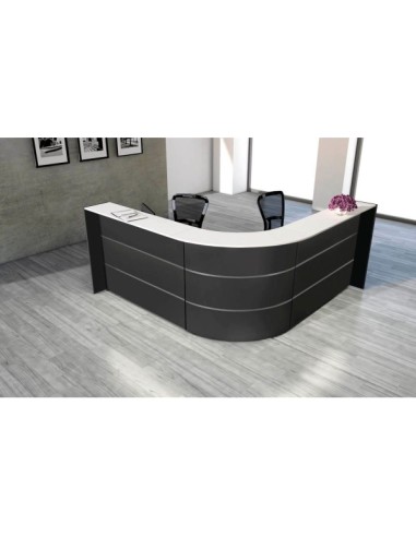 Empfangstheke BARI grau/weiss