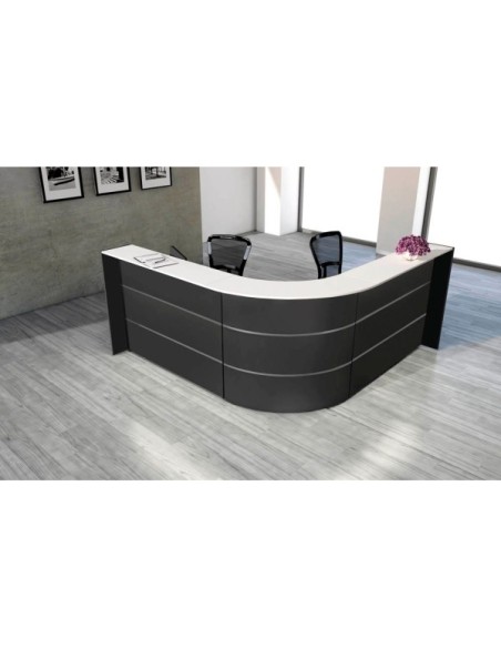 Empfangstheke BARI grau/weiss