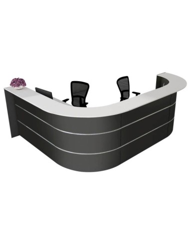 Empfangstheke BARI grau/weiss