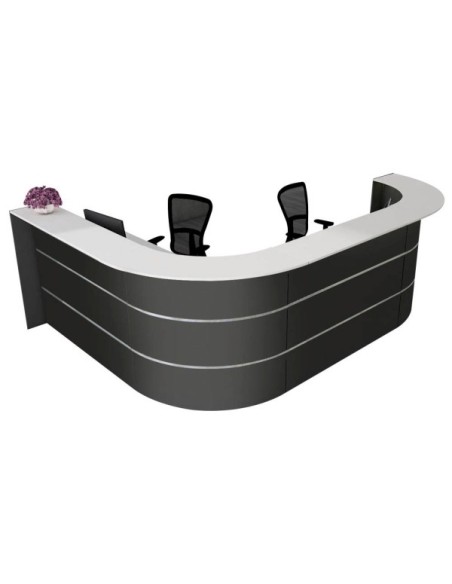 Empfangstheke BARI grau/weiss