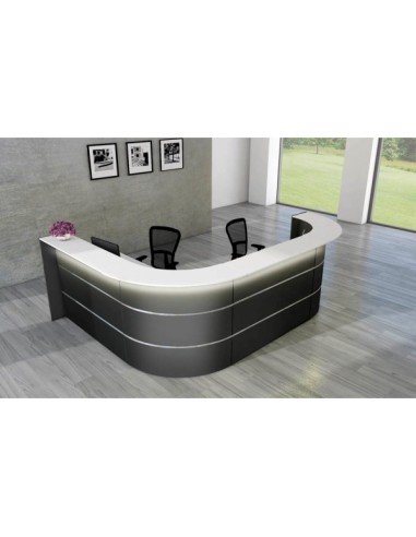 Empfangstheke BARI grau/weiss