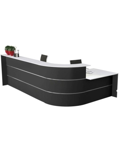 Empfangstheke BARI grau/weiss