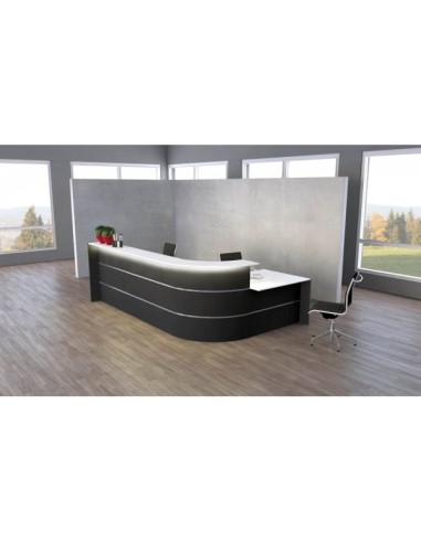 Empfangstheke BARI grau/weiss