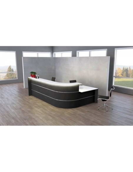 Empfangstheke BARI grau/weiss