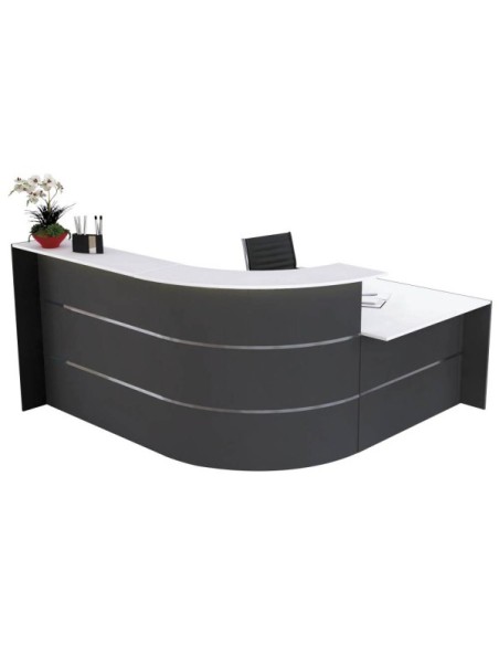 Empfangstheke BARI grau/weiss