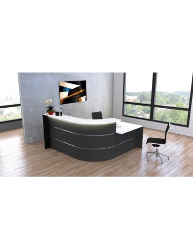 Empfangstheke BARI grau/weiss