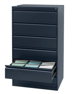 Wolfstahl Karteischrank stahl 6 Schubladen 76 x 62 x 132 cm schwarz 2