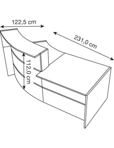 Empfangstheke BARI weiss 2