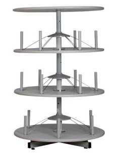 Wolfstahl Ordnersäule 3 Etagen, bis zu 72 Ordner, Etagen einzeln drehbar, Höhe 126 cm 2
