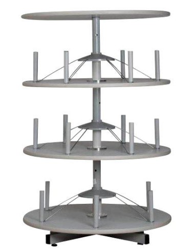 Wolfstahl Ordnersäule 3 Etagen, bis zu 72 Ordner, Etagen einzeln drehbar, Höhe 126 cm