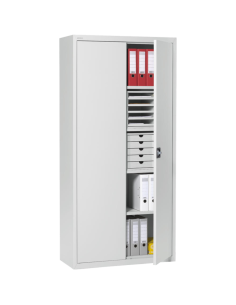 Wolfstahl Büro Stahlschrank - Aktenschrank Lichtgrau abschliessbar 92x42x195cm, zerlegt