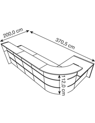 Empfangstheke BARI weiss