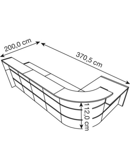Empfangstheke BARI weiss