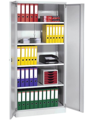 Wolfstahl Büro Stahlschrank - Aktenschrank Lichtgrau abschliessbar 92x42x195cm, zerlegt