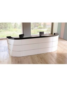 Empfangstheke Cento 7 für 2 Personen, weiss, anthrazit 360,0 x 80,0 x 110,0 cm