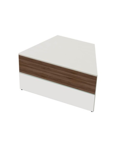 Anbautheke weiss, nussbaum/weiss 3296