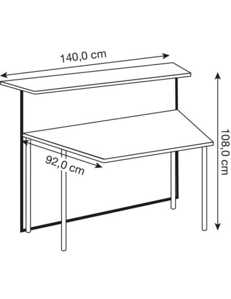 Anbautheke nussbaum, weiss/weiss 3300