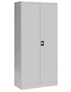 Wolfstahl Werkstatt Stahlschrank - Materialschrank Lichtgrau abschliessbar 92x42x195cm, zerlegt 2