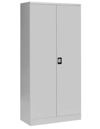 Wolfstahl Werkstatt Stahlschrank - Materialschrank Lichtgrau abschliessbar 92x42x195cm, zerlegt