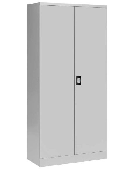 Wolfstahl Werkstatt Stahlschrank - Materialschrank Lichtgrau abschliessbar 92x42x195cm, zerlegt