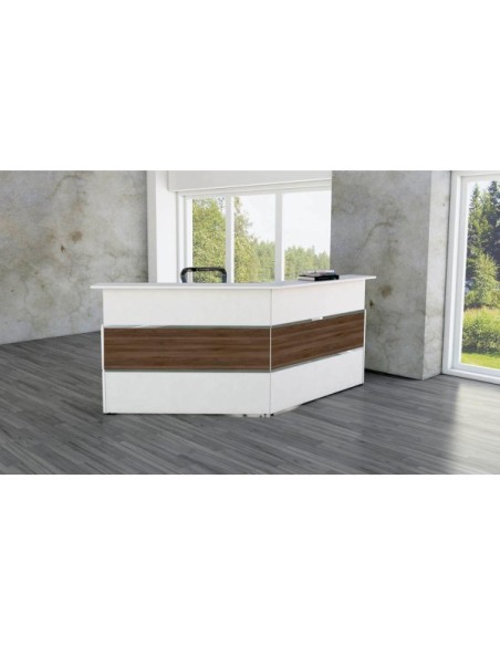 Anbautheke nussbaum, weiss/weiss 3300