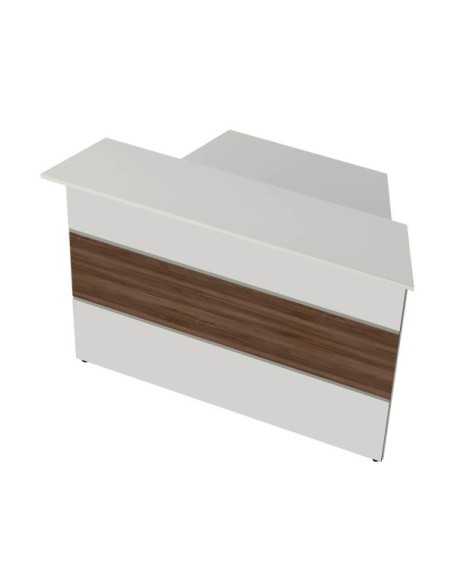 Anbautheke nussbaum, weiss/weiss 3301